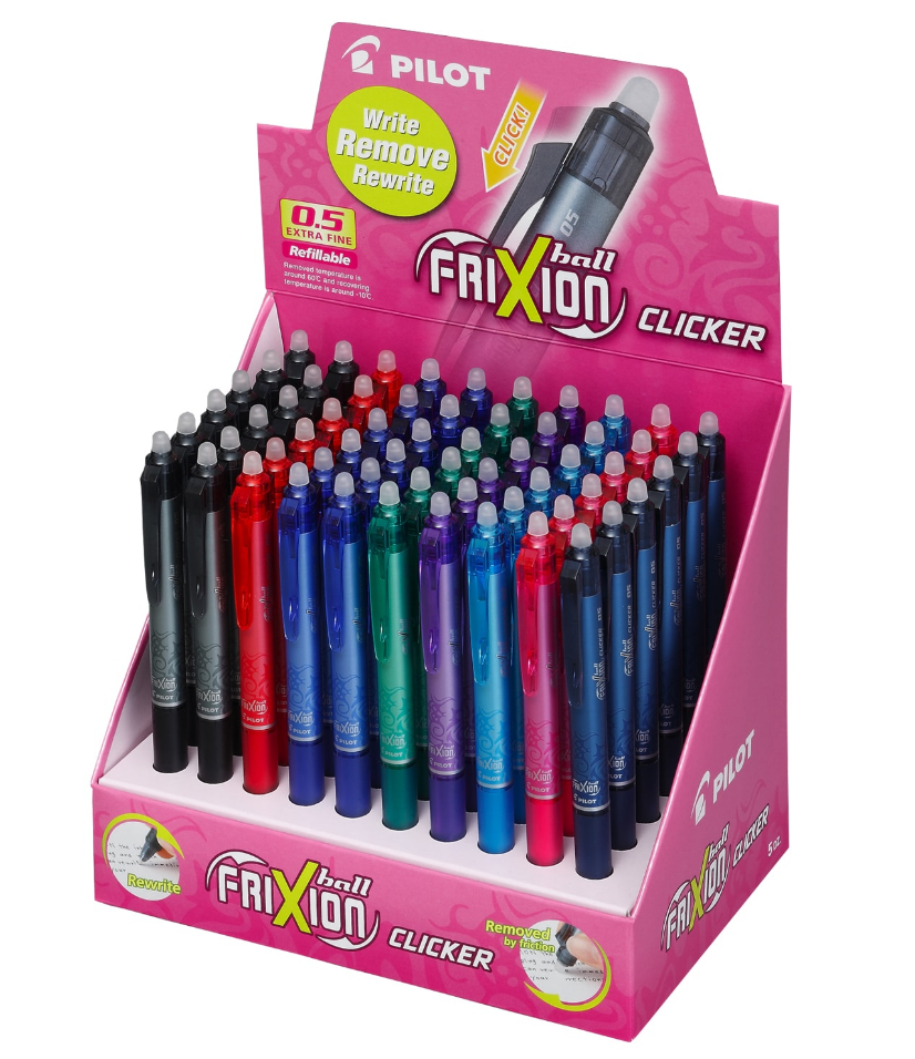 Frixion Clicker Erasable Gel Pens, 0.5mm, 60 Piece Display – N 